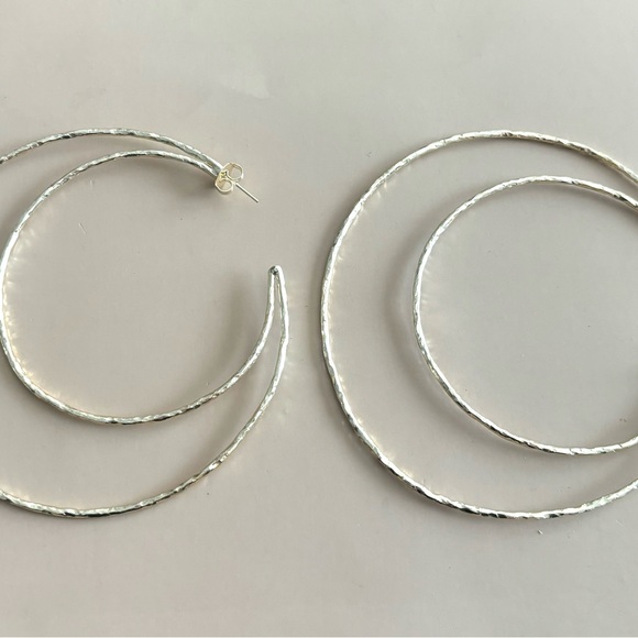 Oversized Gold Hoop Earrings - Picture 5 of 7